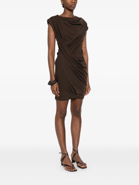 ENTIRE STUDIOS twist-design mini dress - Brown