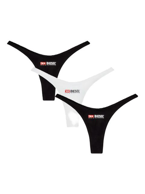 Diesel Micro-Punchy-D-Core thong (pack of three) - Black