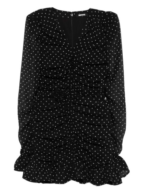 ROTATE BIRGER CHRISTENSEN floral-dot mini dress - Black - zdjęcie produktu nr 1