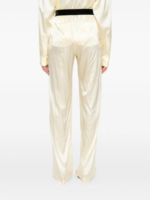 TOM FORD velvet-banded trousers - Yellow
