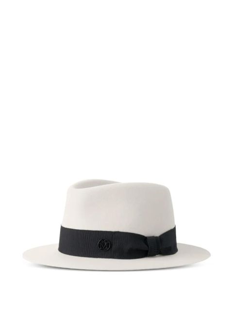 Maison Michel logo-plaque hat - Grey - zdjęcie produktu nr 1