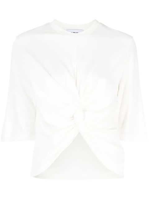 AMBUSH short-sleeved gathered T-shirt - White - zdjęcie produktu nr 1