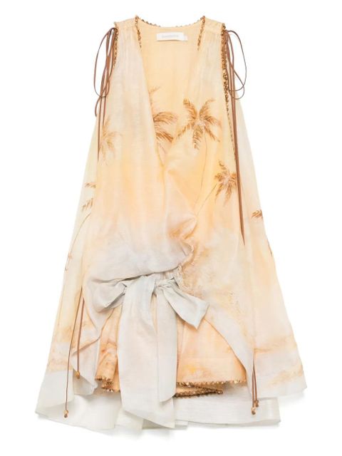 ZIMMERMANN Balance Plunge mini dress - Yellow - zdjęcie produktu nr 1