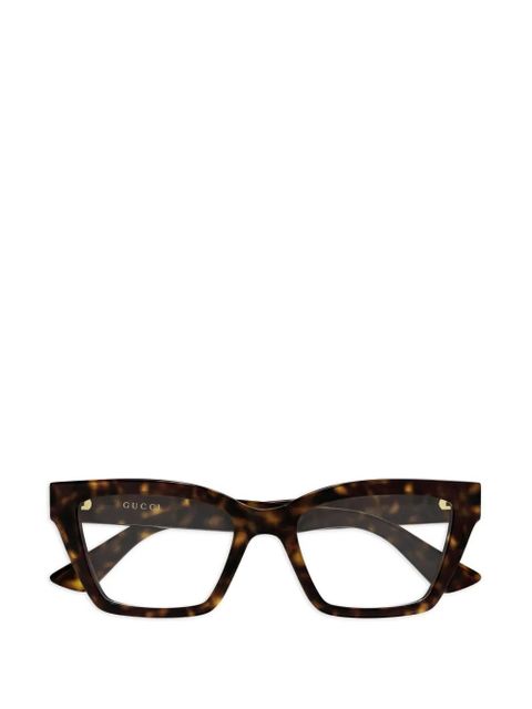 Gucci Eyewear cat-eye frame glasses - Brown - zdjęcie produktu nr 1