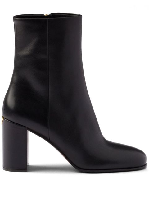 Prada leather 85mm booties - Black - zdjęcie produktu nr 1