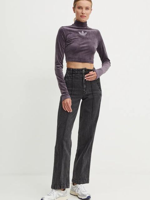 adidas Originals jeansy damskie high waist IY7407