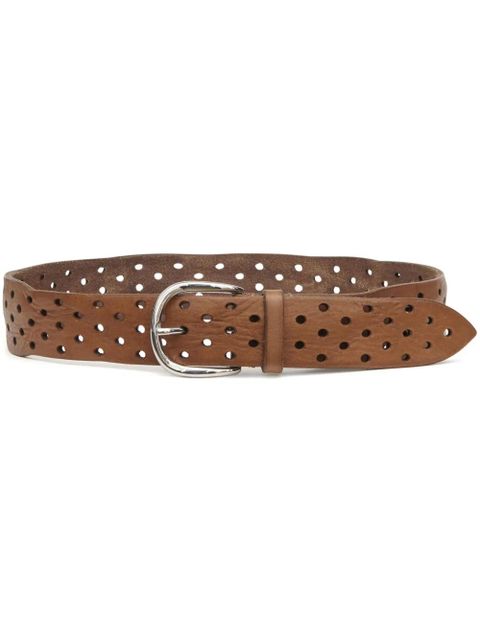 ISABEL MARANT Klaudia perforated belt - Brown - zdjęcie produktu nr 1