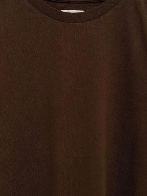 KHAITE short-sleeve crew-neck T-shirt - 918 BARK BROWN - zdjęcie produktu nr 2