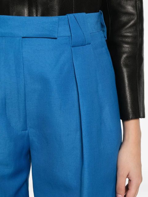 Versace pleated straight-leg trousers - Blue
