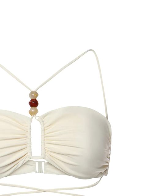Magda Butrym criss-cross bandeau bikini top - Neutrals - zdjęcie produktu nr 2