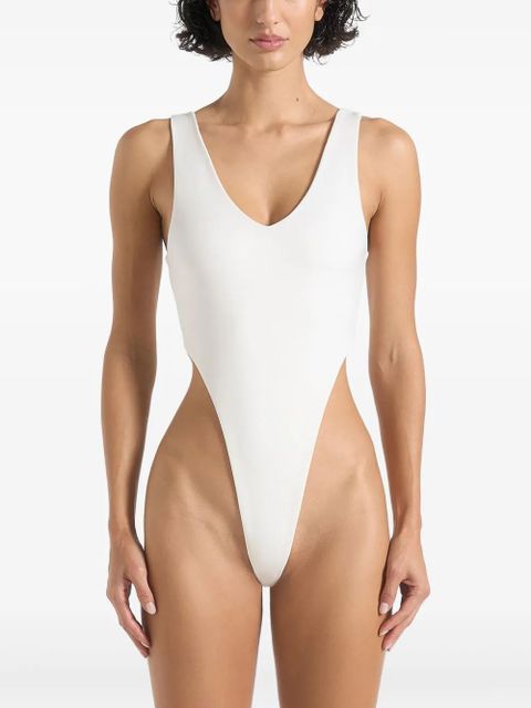 Manière De Voir Noa V-Neck bodysuit - White - zdjęcie produktu nr 1