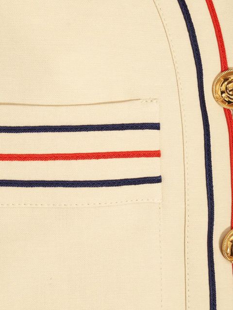 Gucci anchor-detail gauze shirt - Neutrals