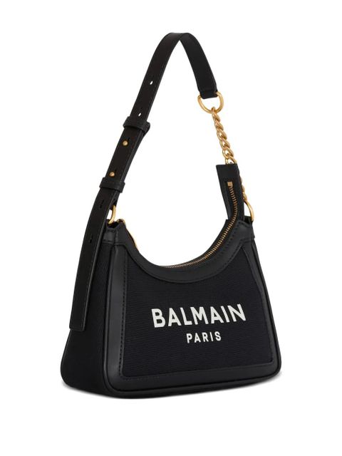 Balmain B-Army logo-plaque chain shoulder bag - Black
