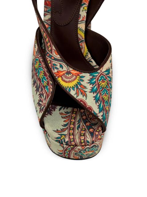 ETRO paisley-print buckle sandals - Neutrals