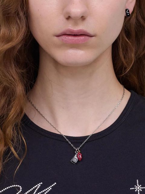 Marc Jacobs lips-embellishment necklace - Silver - zdjęcie produktu nr 2