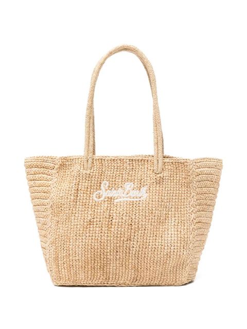MC2 Saint Barth logo-embroidered woven tote bag - Neutrals - zdjęcie produktu nr 1