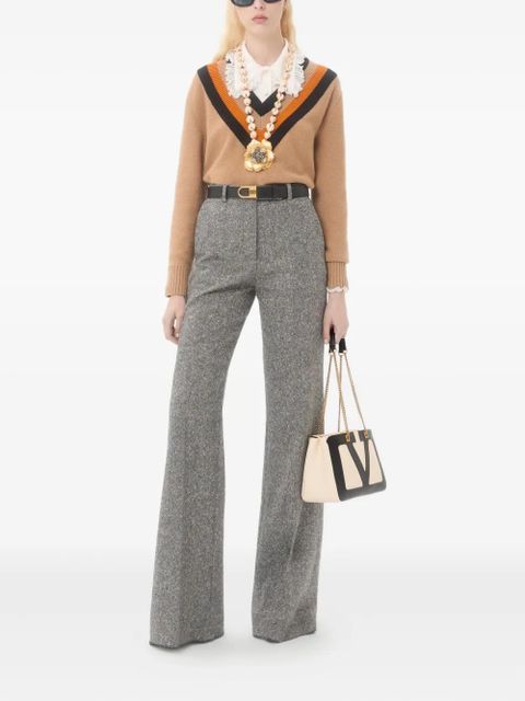 Valentino Garavani Vlogo chain leather tote bag - Neutrals - zdjęcie produktu nr 2