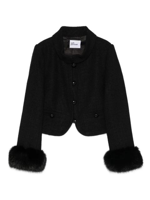 Self-Portrait tweed jacket - Black - zdjęcie produktu nr 1