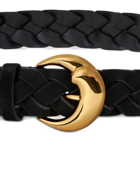ETRO braided-leather crescent-buckle belt - Black - zdjęcie produktu nr 2