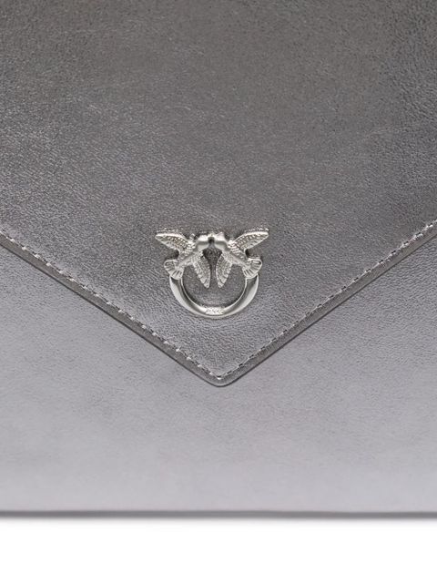 PINKO small leather flap clutch - Grey