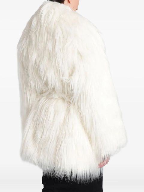 ENTIRE STUDIOS belted faux-fur coat - White - zdjęcie produktu nr 2