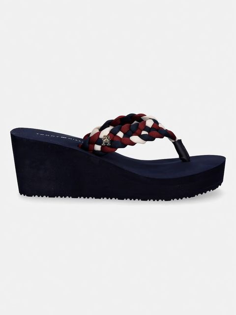 Tommy Hilfiger japonki damskie TH WEDGE BRAIDED SUMMER - zdjęcie produktu nr 1