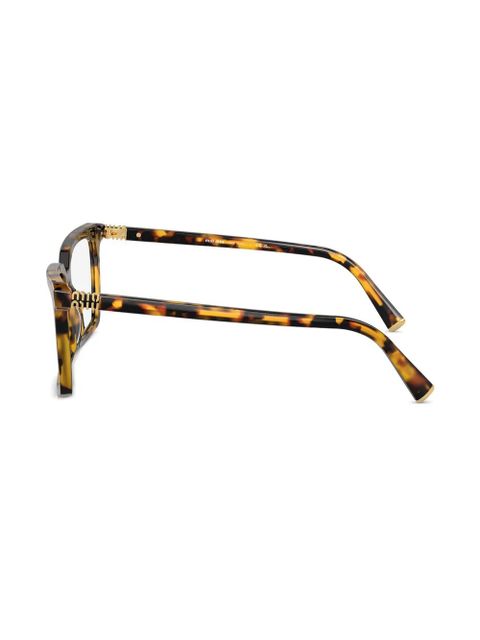 Miu Miu Eyewear rectangle-frame glasses - Brown