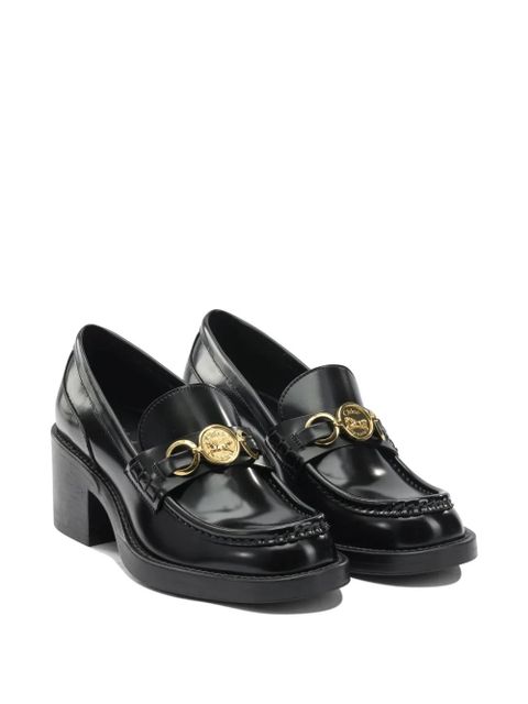 Chloé medallion heeled loafers - Black