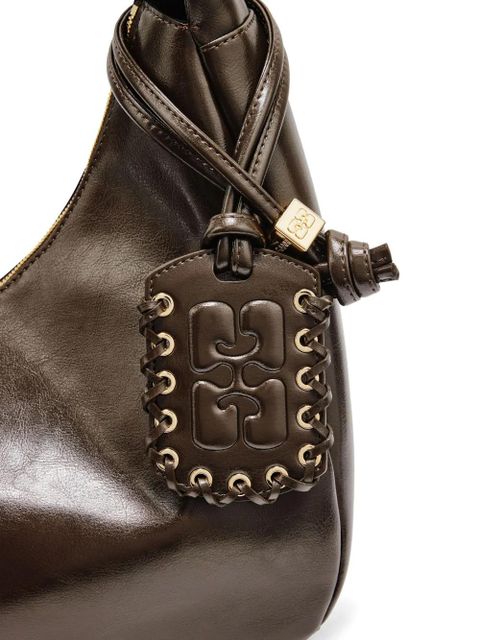 GANNI charm-detail shoulder bag - Brown - zdjęcie produktu nr 2
