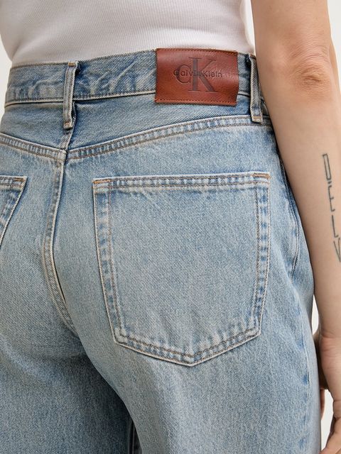 Calvin Klein Jeans jeansy damskie kolor niebieski LV047D745G