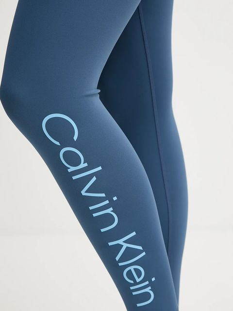 Calvin Klein Performance legginsy treningowe damskie kolor niebieski wzorzyste LVGWS5L613 - zdjęcie produktu nr 2
