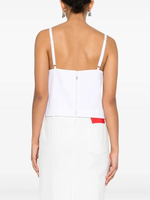 Sportmax sleeveless cotton top - White