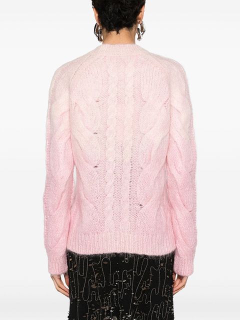 Maison Margiela ombré cable-knit jumper - Pink
