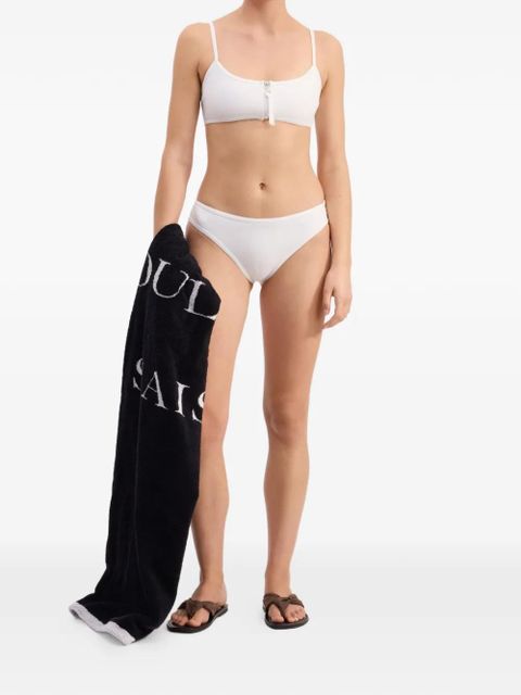 LouLou de Saison Olga square neck zipped bikini top - White - zdjęcie produktu nr 2