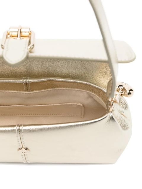 Maje small Miss Walk buckle-detail leather shoulder bag - Gold