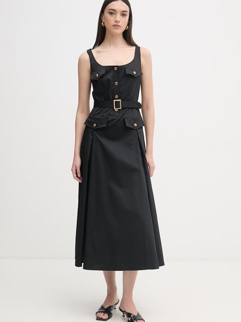 Luisa Spagnoli sukienka rozkloszowana z bawełną Poltrona - zdjęcie produktu nr 1