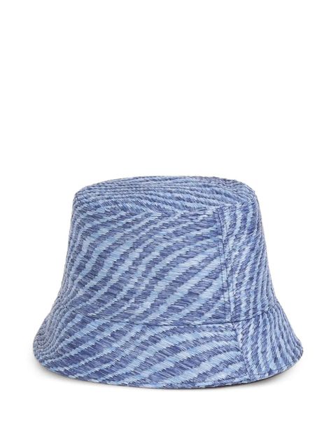 Marni raffia-effect bucket hat - Blue
