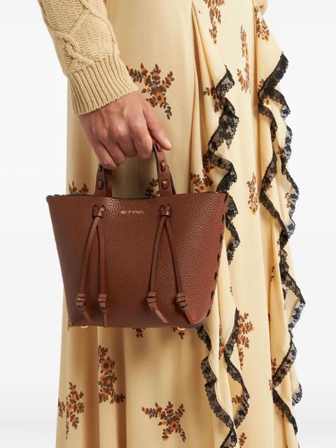 ETRO knotted leather mini bag - Brown