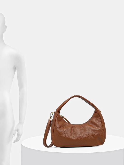 Answear.LAB torebka skórzana kolor brązowy