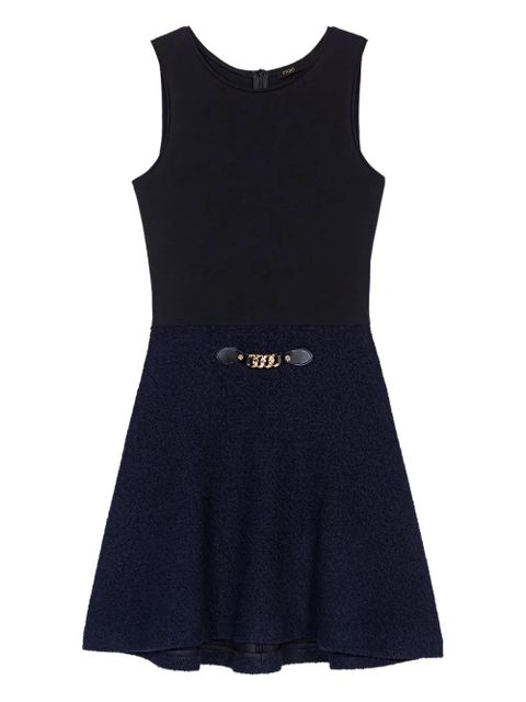 Maje chain-embellished mini day dress - Blue
