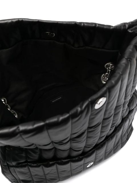 Balenciaga medium Monaco chain-strap quilted shoulder bag - Black