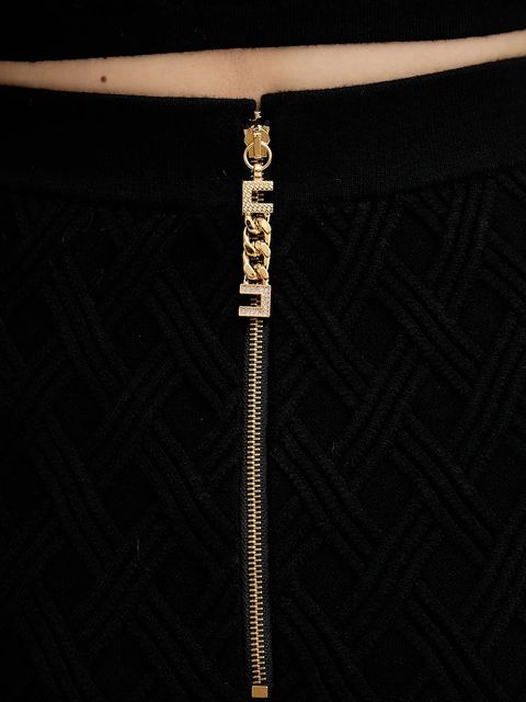 Elisabetta Franchi spódnica kolor czarny midi prosta GK20B56E2