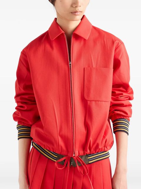 Prada gabardine blouson jacket - Red