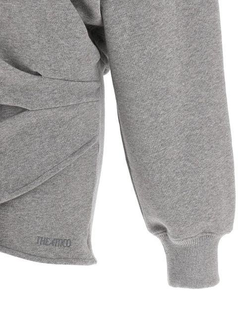 The Attico hooded V-neck mini dress - Grey