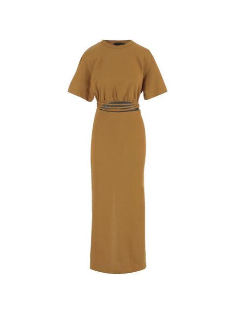 PINKO cut-out strap-detail midi dress - Brown - zdjęcie produktu nr 1