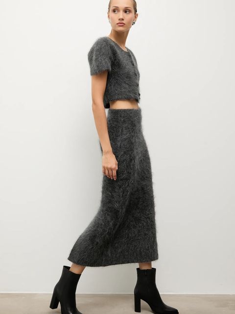 Answear.LAB botki skórzane kolor czarny na słupku - zdjęcie produktu nr 1