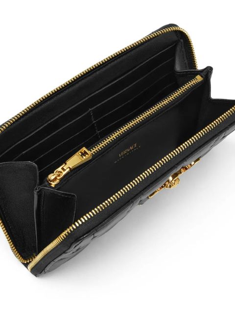 Versace Medusa '95 quilted long wallet - Black