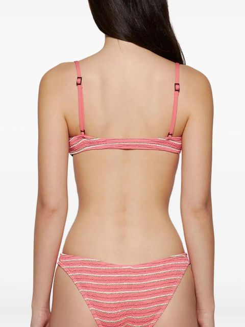 Bond-eye Gracie striped balconette bikini top - Pink