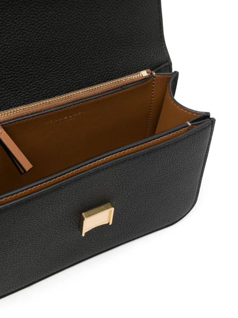 Tory Burch logo-plaque leather crossbody bag - Black