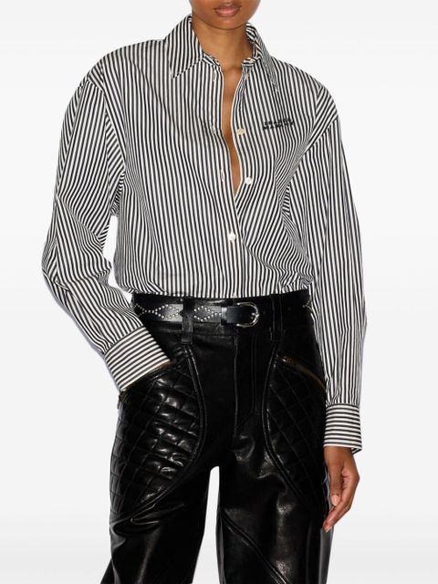 ISABEL MARANT Fabriza striped shirt - Black